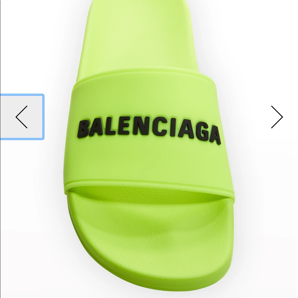 Neon Balenciaga Slides